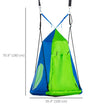 Kids Hanging Tree Swing Tent, Waterproof Sensory Swing with Windows, Rolling Door, for Indoor & Outdoor, Green