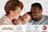 UltraFlex® EcoZen- Medium Firm Reversible, CertiPUR-US® Certified Foam, Organic Bamboo Cover, Pressure Releiving, Cooling Gel Infused, Eco-Friendly Mattress ( Made In Canada )
