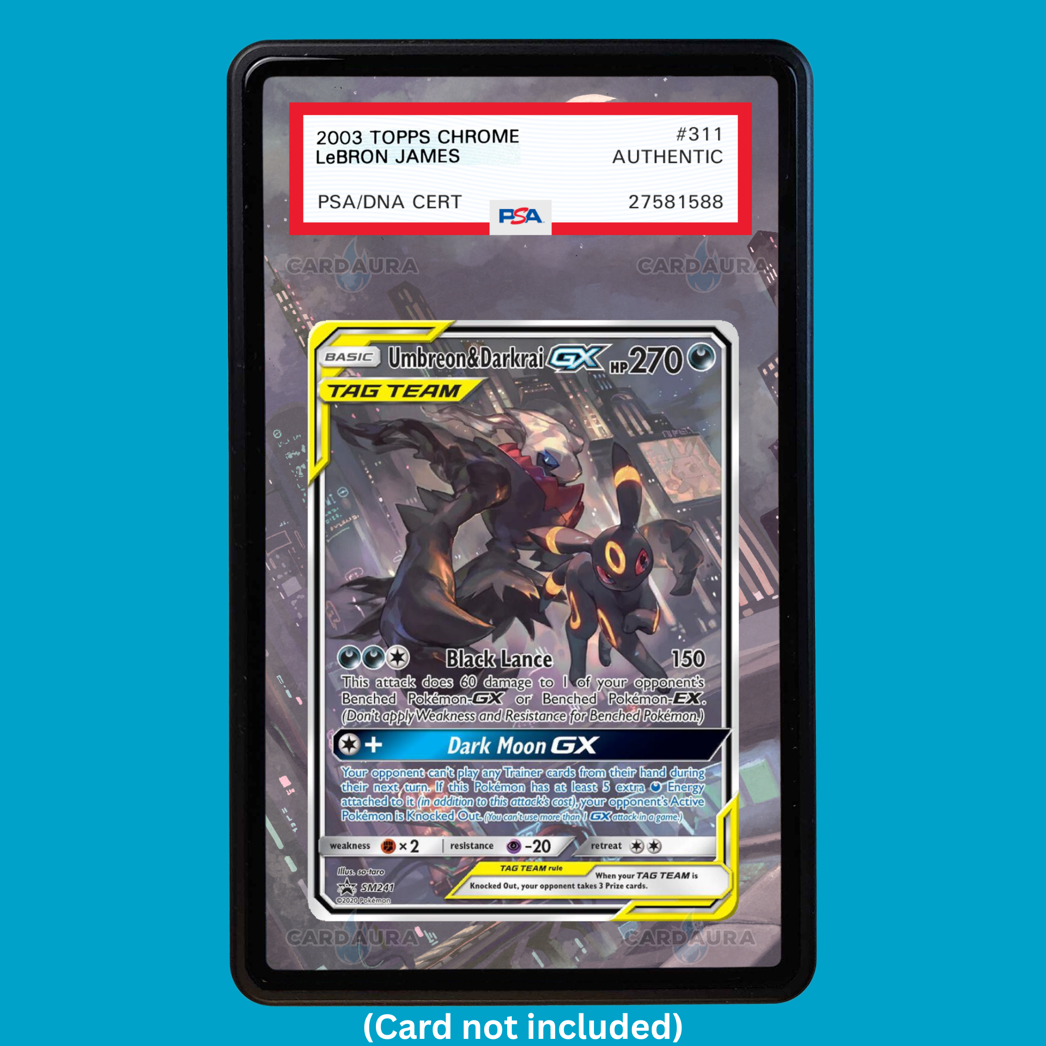 Umbreon & Darkrai GX SM241 (Graded) Display Case
