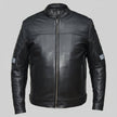 Unik International Men's Reflective Stripe Motorcycle Jacket