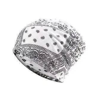 Unisex  Autumn Windproof Earmuff Head Cashew Flower Print Pile Hood Hat