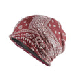 Unisex  Autumn Windproof Earmuff Head Cashew Flower Print Pile Hood Hat