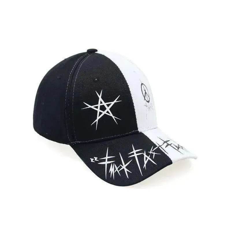 Unisex Casual Black And White Patchwork Hip Hop Fashion Hat