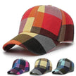 Unisex Outdoor Plaid Print Baseball Style Hat