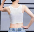 Unisex T Era Les Chest Cover Short Bandage shaping with Zipper