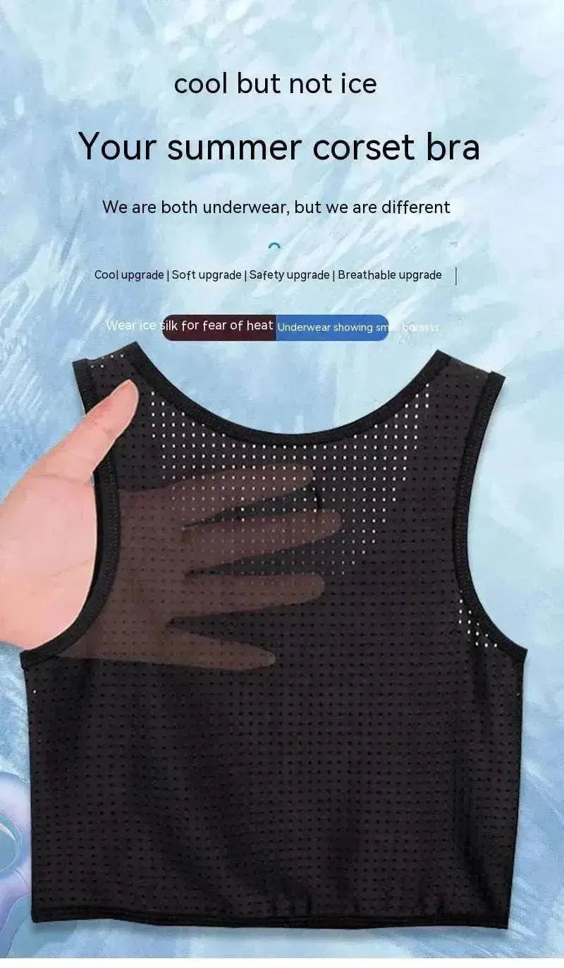 Unisex T Era Les Chest Cover Short Bandage shaping with Zipper