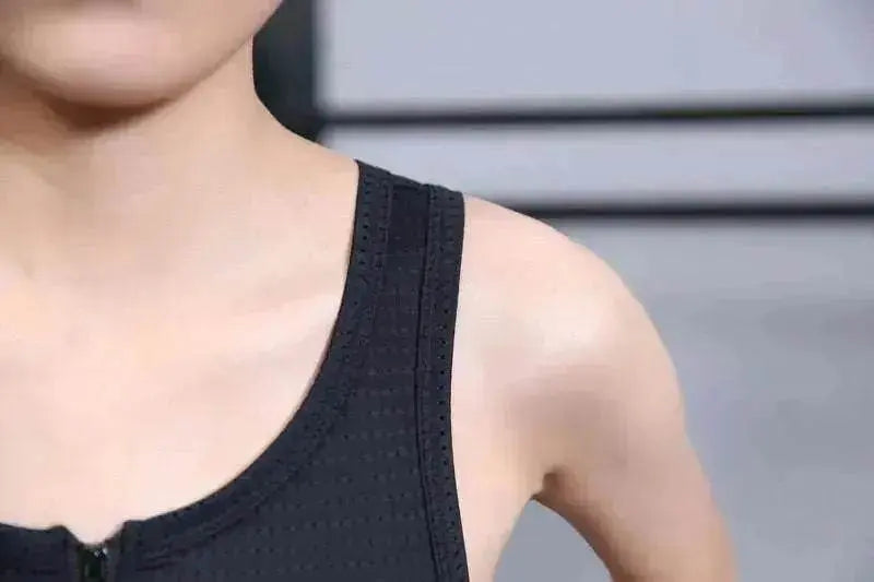 Unisex T Era Les Chest Cover Short Bandage shaping with Zipper