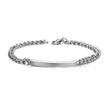 Unisex Titanium Steel Curved Plate Rose Gold Plated Bracelet