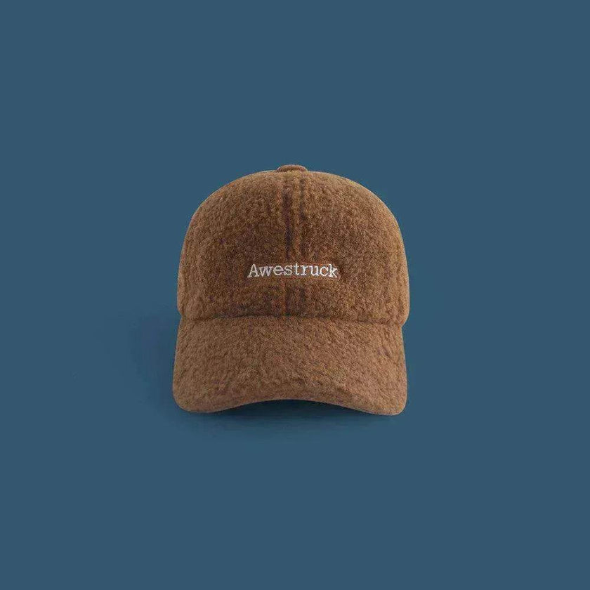 Unisex Unique Design Of Lamb Wool Alphabet Plush Hat
