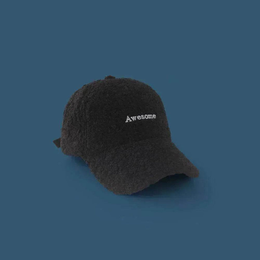 Unisex Unique Design Of Lamb Wool Alphabet Plush Hat