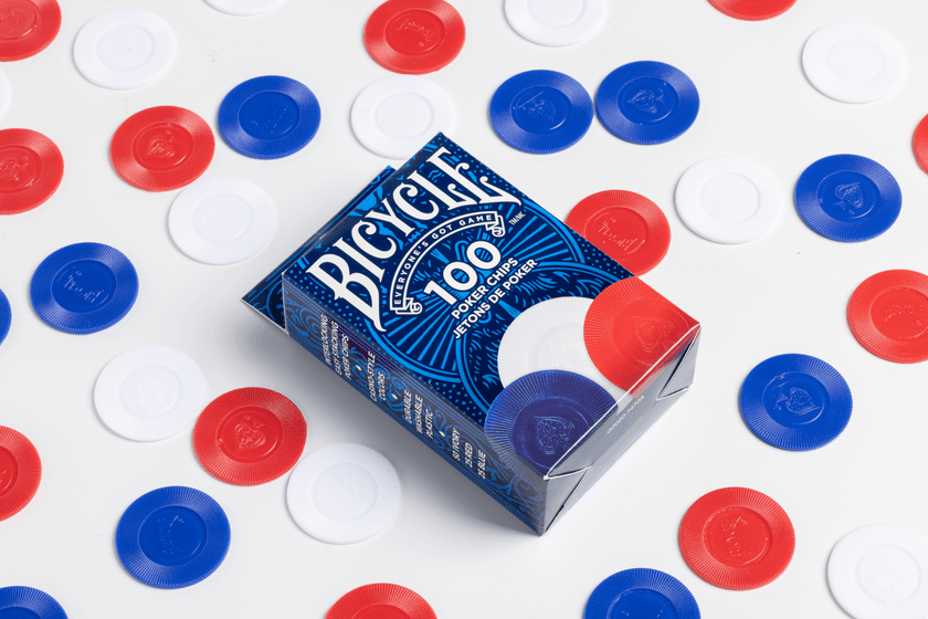 United States Playing Card - Bicycle - 2G 100 Count - Plastic Poker Chips