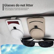 Car Sun Visor Glasses Holder Clip – Leather Eyeglasses & Card Holder for Car Visor