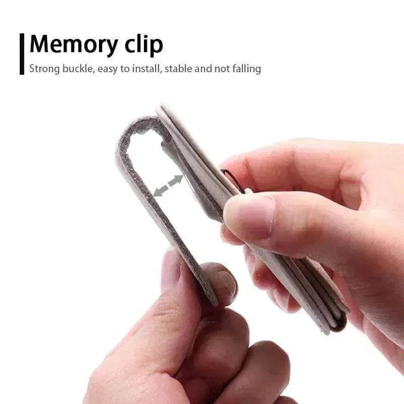 Car Sun Visor Glasses Holder Clip – Leather Eyeglasses & Card Holder for Car Visor