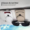 Car Sun Visor Glasses Holder Clip – Leather Eyeglasses & Card Holder for Car Visor