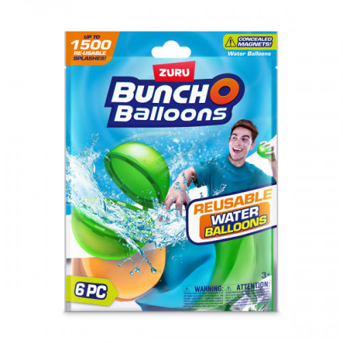 University Games - BUNCH O BALLOONS - REUSABLE WATER BALLOONS 6PK