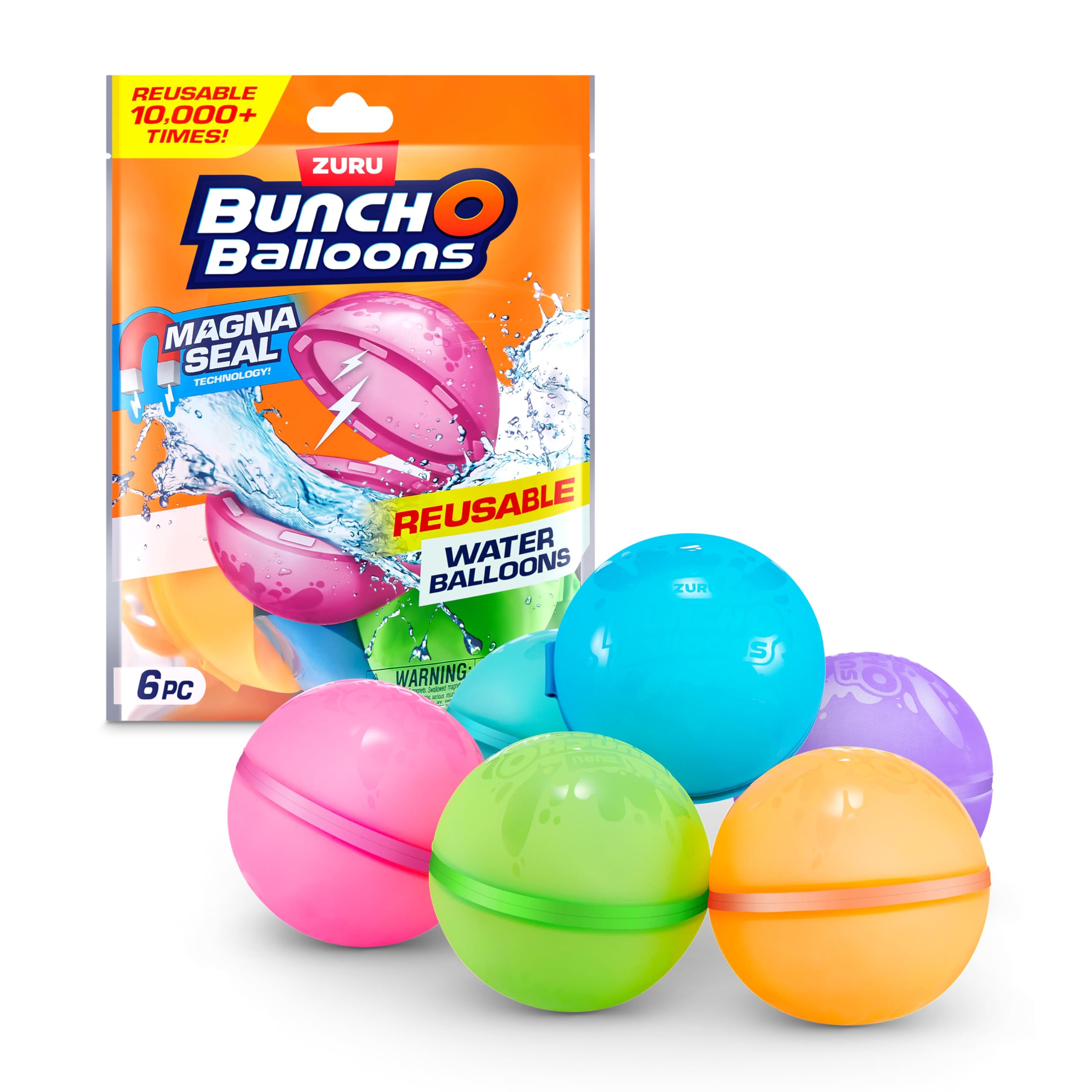 University Games - BUNCH O BALLOONS - REUSABLE WATER BALLOONS 6PK