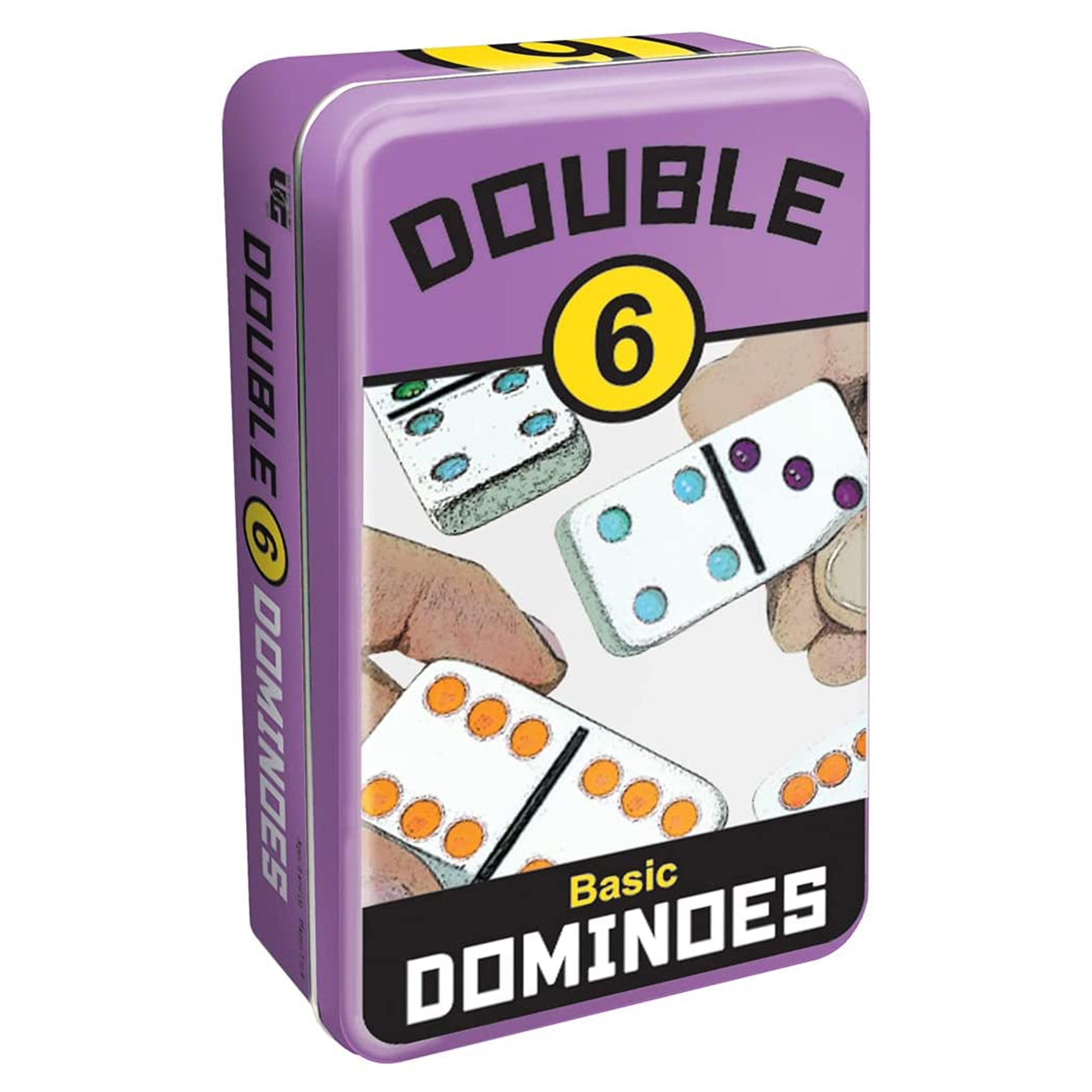 University Games - Dominoes - Basic - Double 6 - Color - Tin