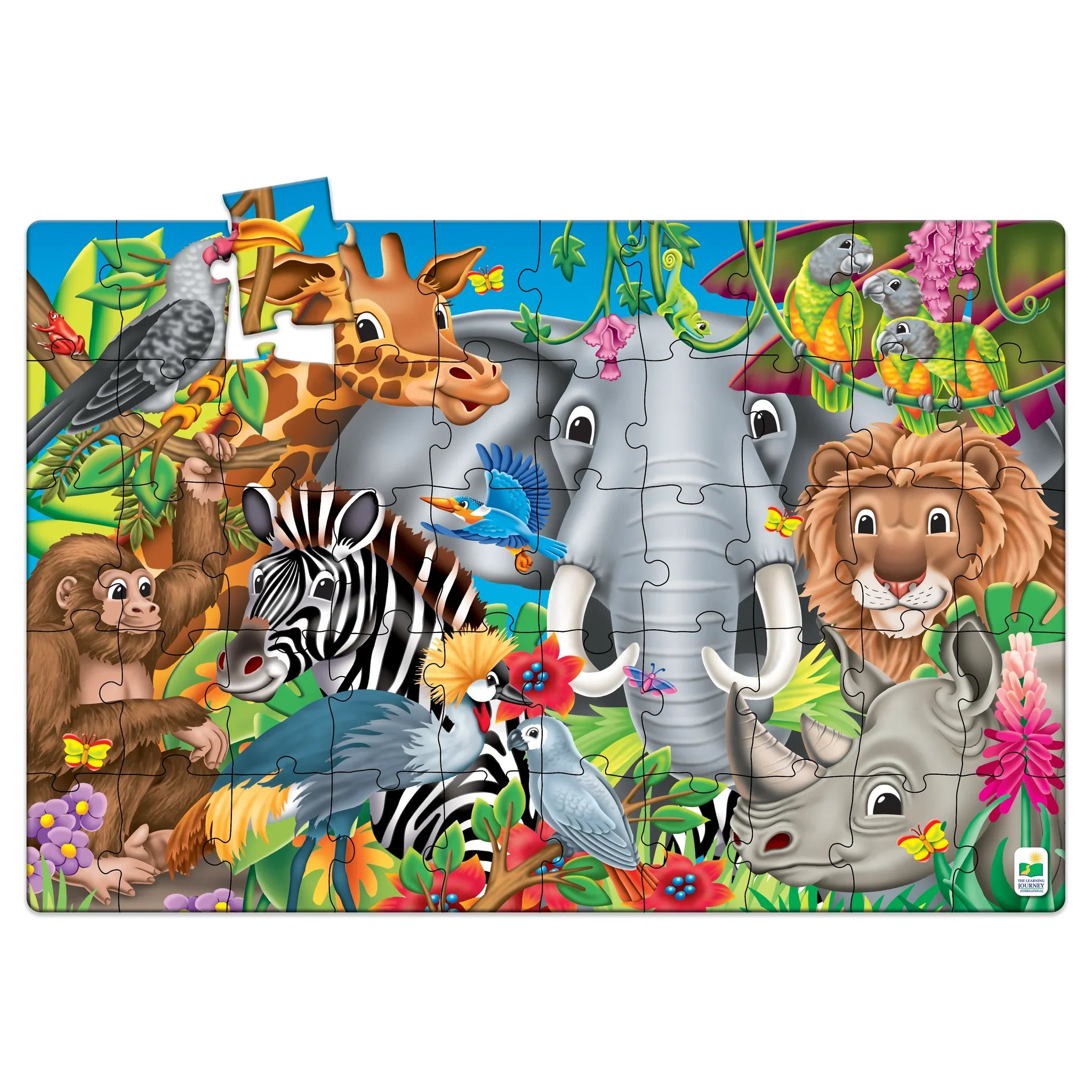 University Games - Jumbo Floor Puzzles - Animals of The World