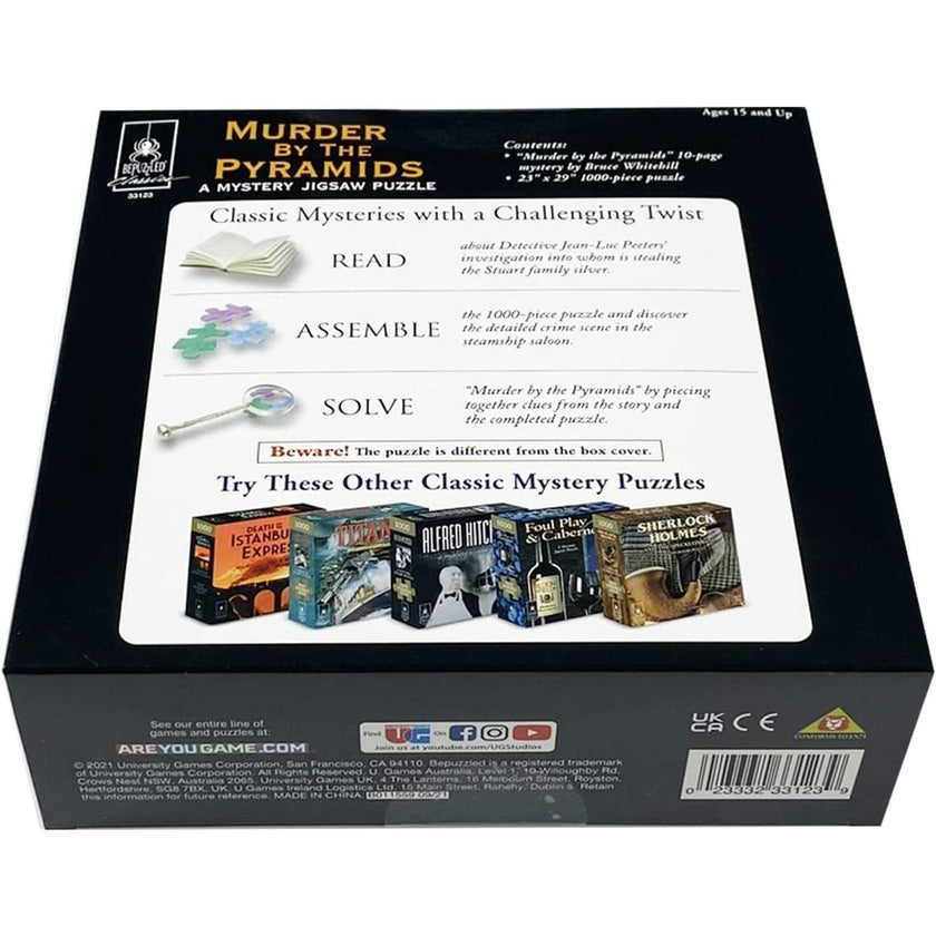 University Games - Murder By The Pyramids - Classic Mystery Jigsaw Puzzle (1000-Piece Puzzle)