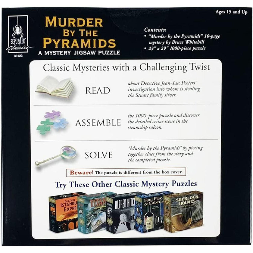 University Games - Murder By The Pyramids - Classic Mystery Jigsaw Puzzle (1000-Piece Puzzle)