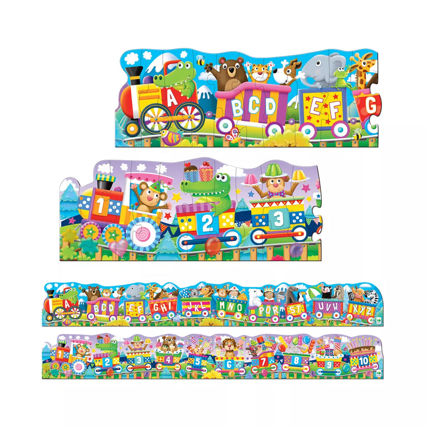 University Games - Puzzle Doubles - Giant Abc & 123 Train Floor Puzzles