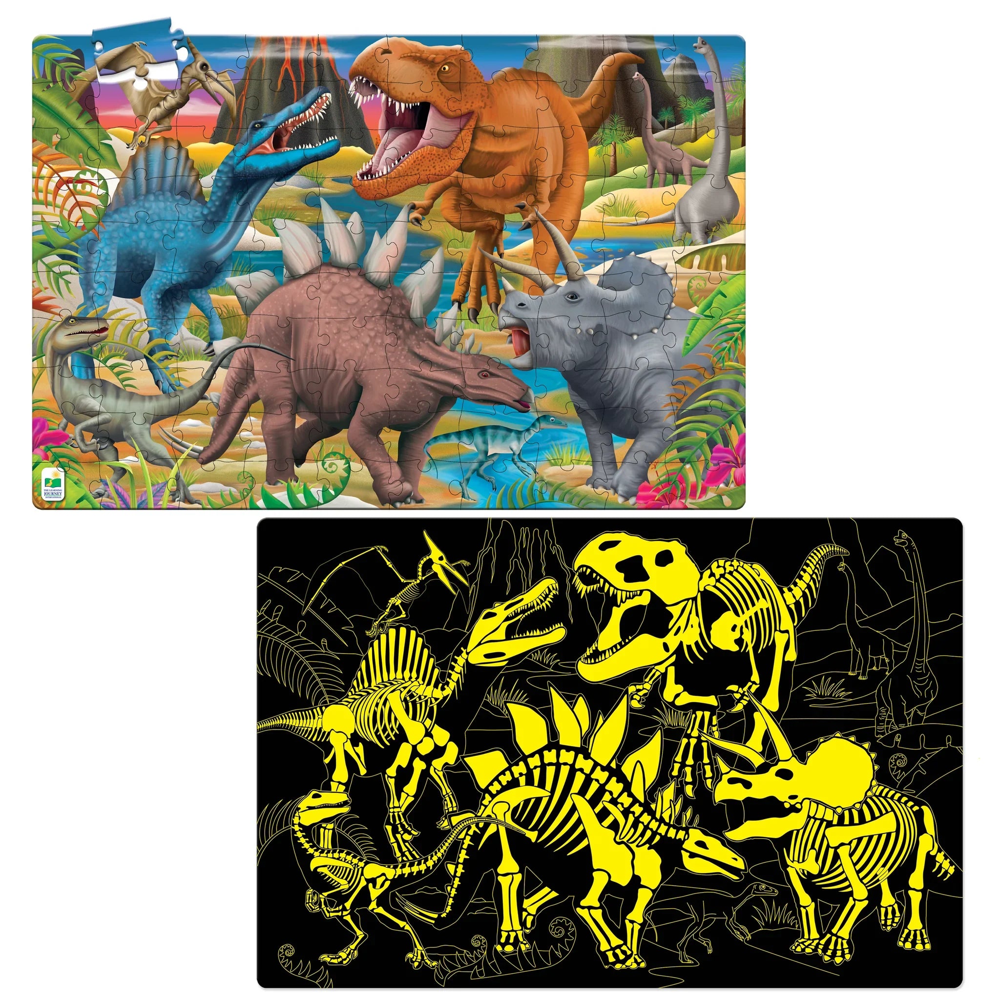 University Games - Puzzle Doubles - Glow In The Dark - Dinos (Updated)
