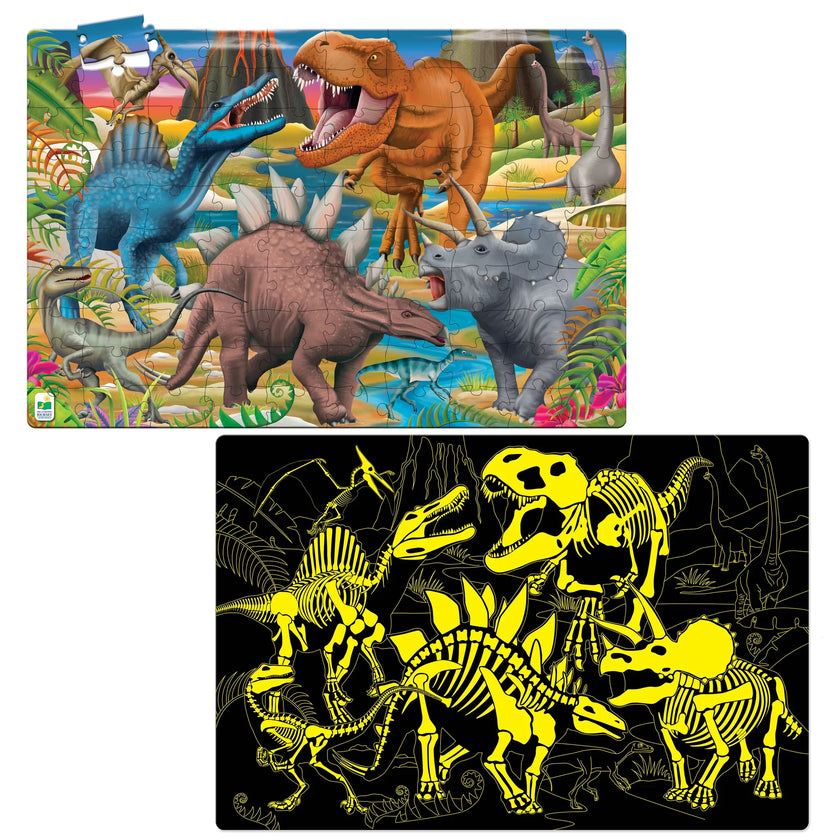 University Games - Puzzle Doubles - Glow In The Dark - Dinos (Updated)