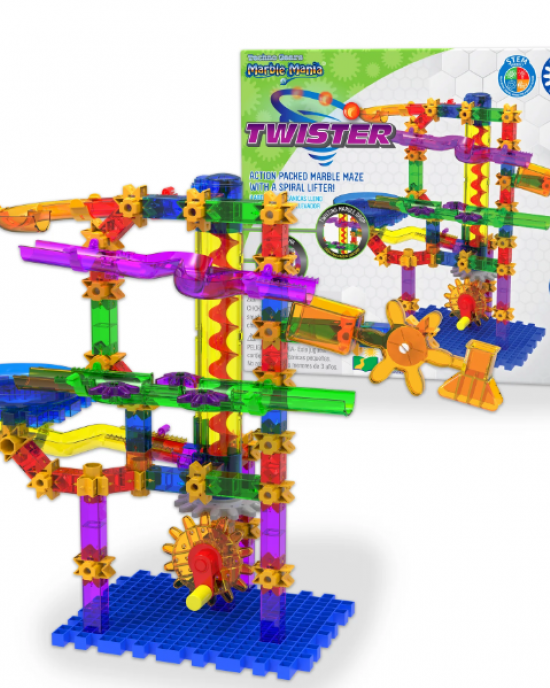 University Games - Techno Gears Marble Mania Twister - 80Pcs