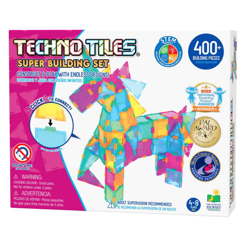 University Games - Tuiles Techno - Super Set - Édition Pastel - 400 pièces
