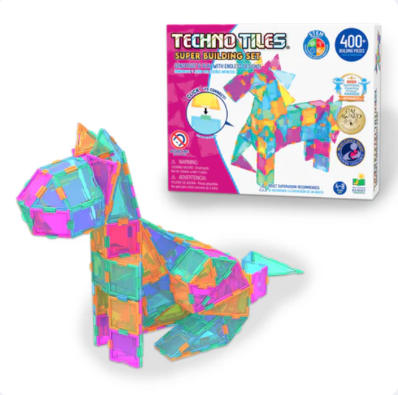 University Games - Tuiles Techno - Super Set - Édition Pastel - 400 pièces