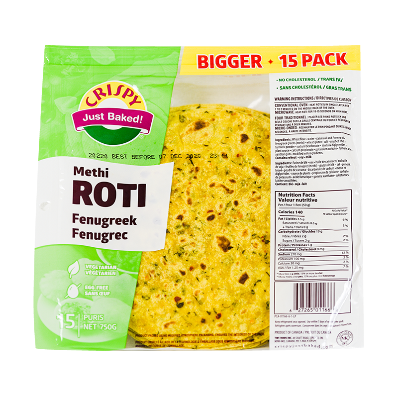 Crispy Methi roti Fenugreek (15 pcs) 750g