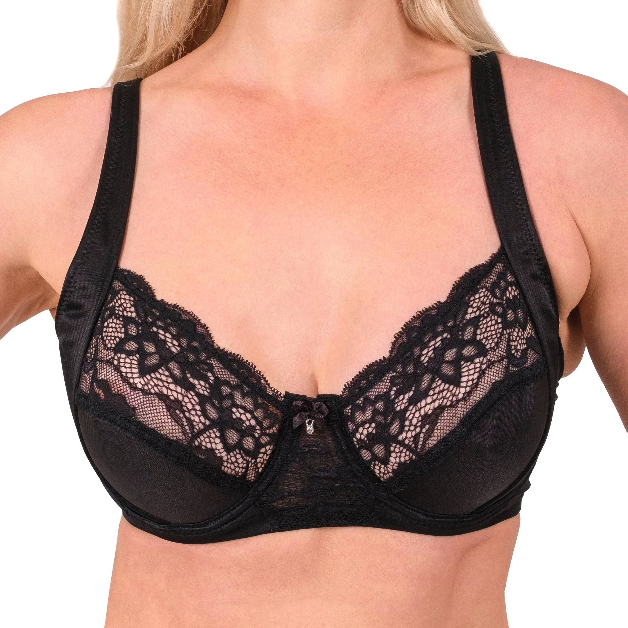 Lace-Trim Full-Coverage Underwire Bra