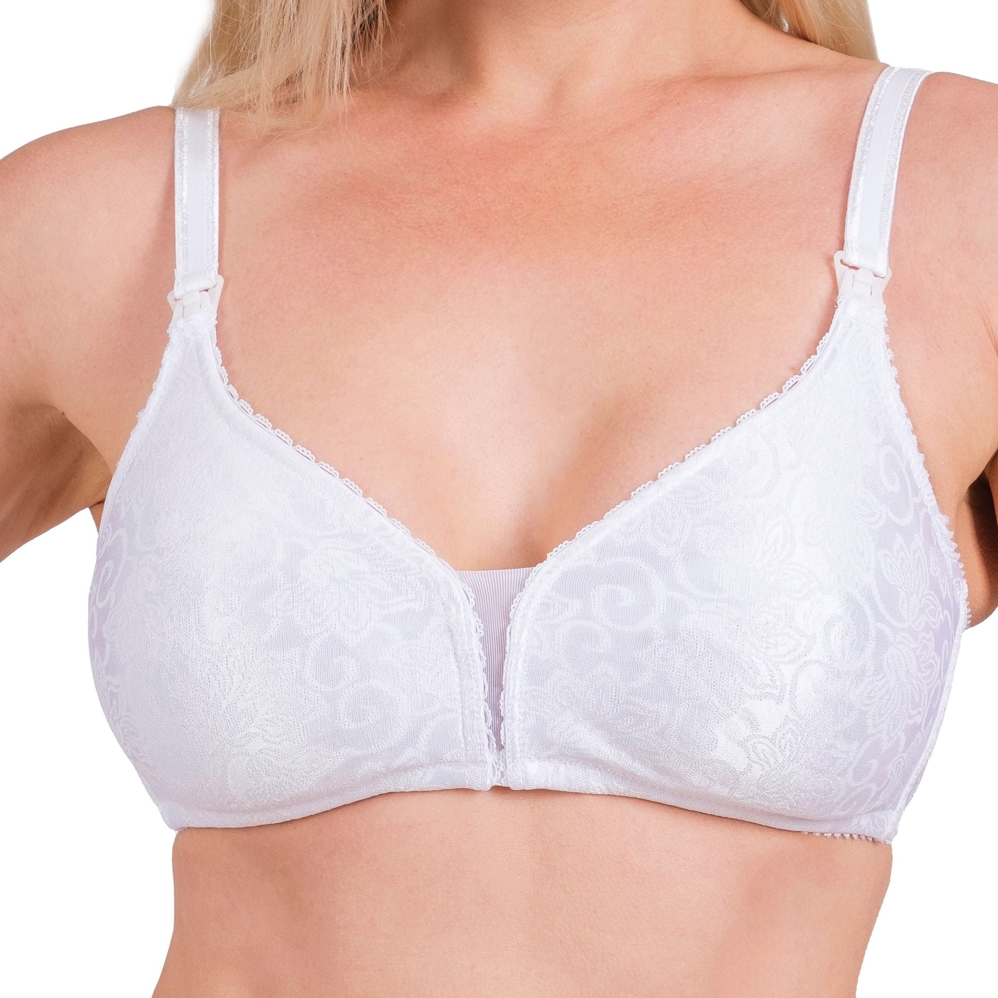 Full-Coverage Nursing Bra with One-Hand Clips