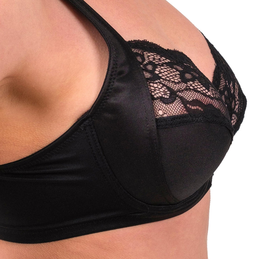 Lace-Trim Full-Coverage Underwire Bra