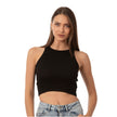 Women’s Ribbed High-Neck Crop Tank Top