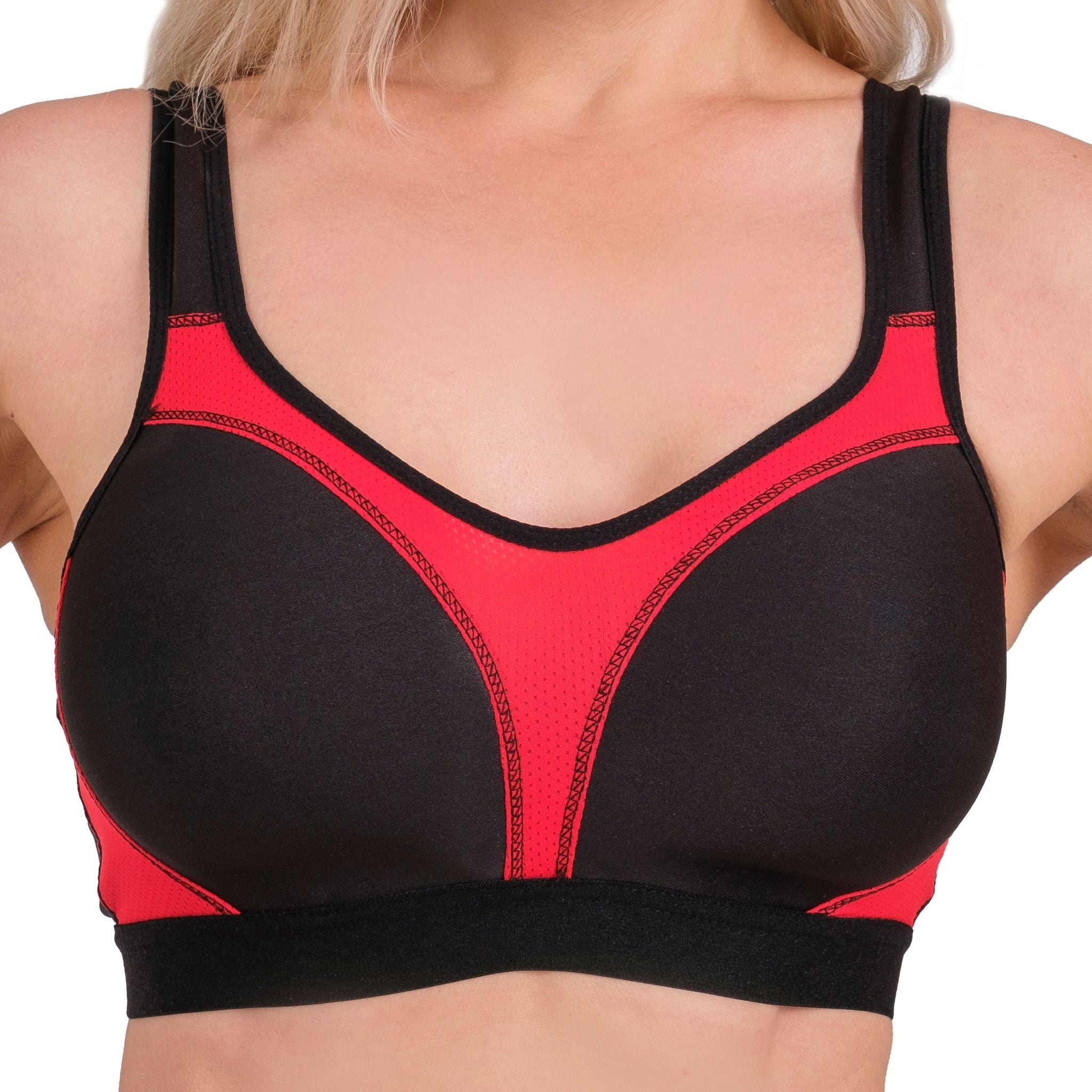 High-Impact Sports Bra with Breathable Mesh