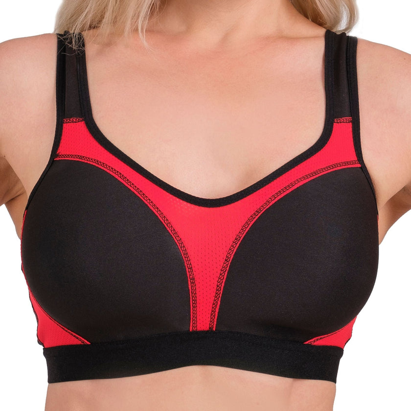 High-Impact Sports Bra with Breathable Mesh