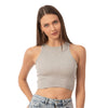 Women’s Ribbed High-Neck Crop Tank Top