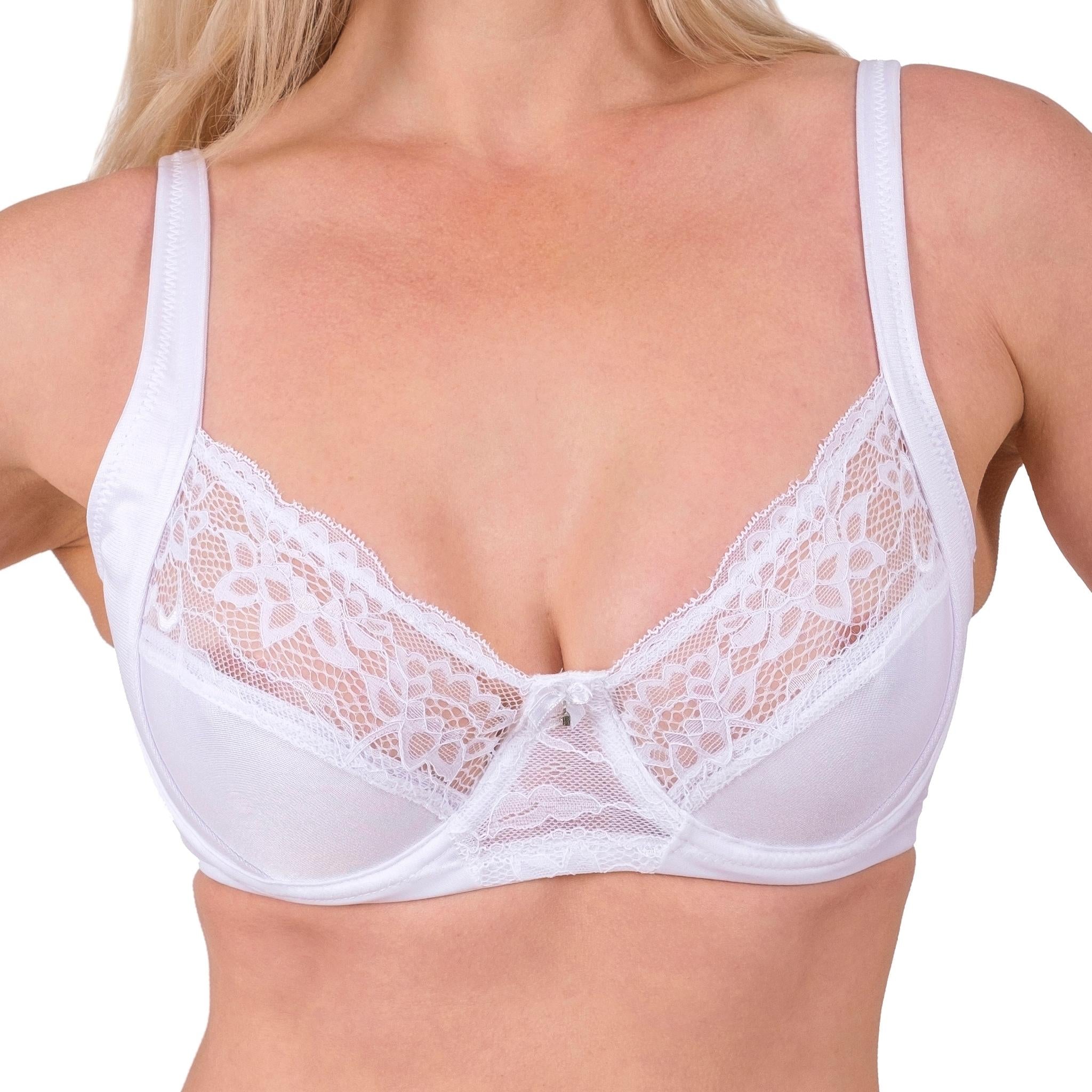 Lace-Trim Full-Coverage Underwire Bra