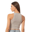 Women’s Ribbed High-Neck Crop Tank Top