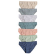 7-Pack Women’s Ribbed Cotton Bikini Panties – Stretch Slip Brief Underwear Set