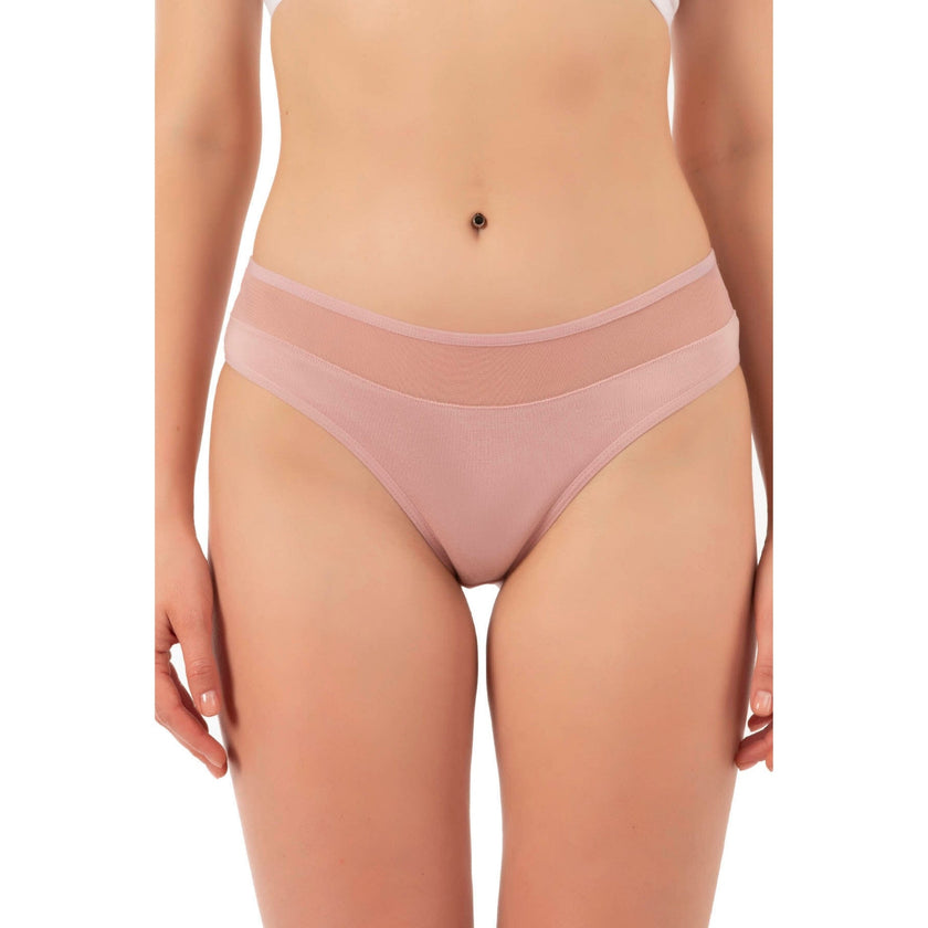 7-Pack Women’s Cotton Bikini Panties with Mesh Waist