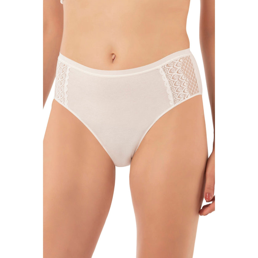 3-Pack Cotton Modal High-Leg Briefs with Lace Panels