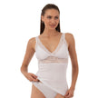 Women’s Lace Trim Cotton Modal Camisole with V-Neck and Wide Straps