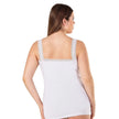 Plus Size Cotton Camisole with Lace Trim and Scoop Neck