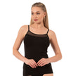 Women’s Cotton Modal Camisole with Mesh Detail and Thin Straps
