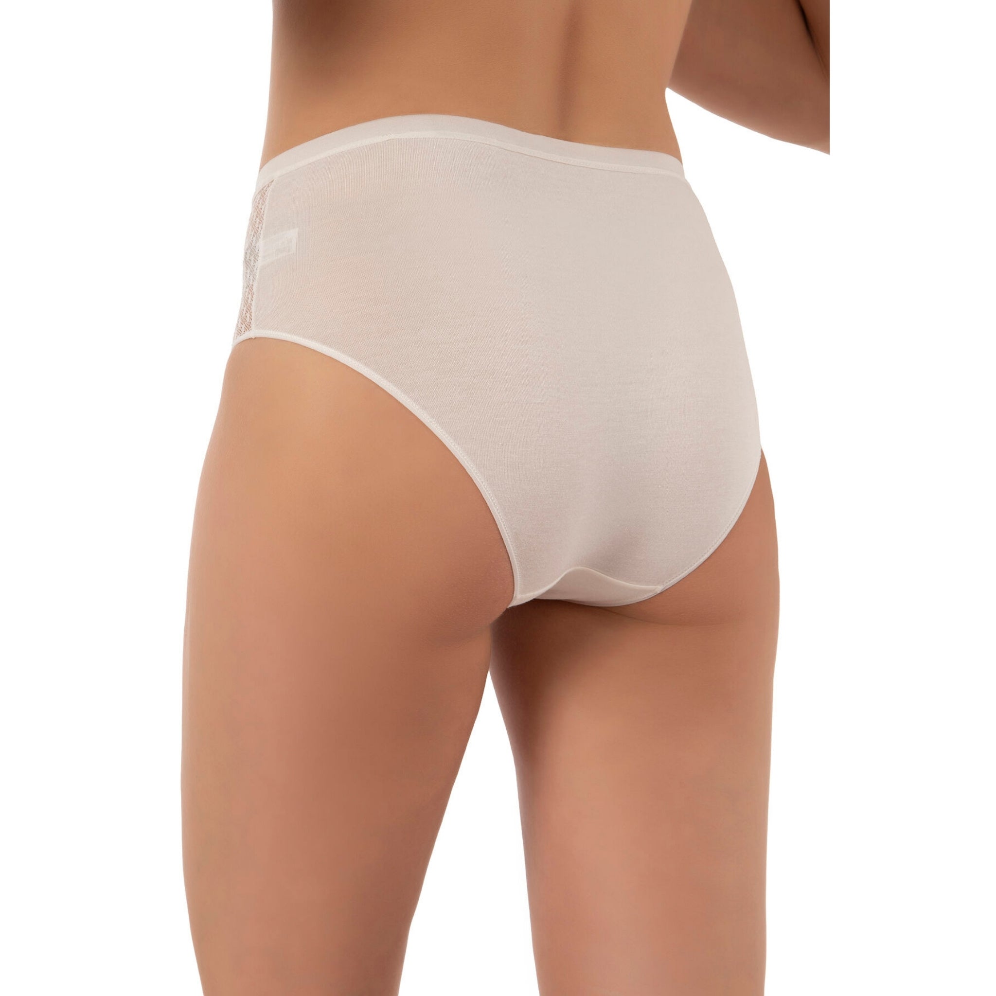 3-Pack Cotton Modal High-Leg Briefs with Lace Panels