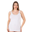 Plus Size Cotton Camisole with Lace Trim and Scoop Neck