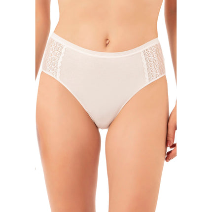 3-Pack Cotton Modal High-Leg Briefs with Lace Panels