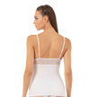Women’s Lace Trim Cotton Modal Camisole with V-Neck and Wide Straps